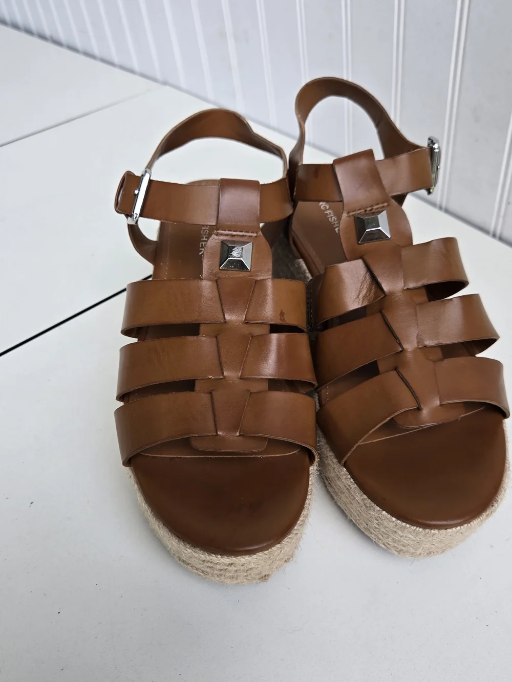 MARC FISHER Jenila Dress Espadrille Wedge Sandals Women's Size 8.5